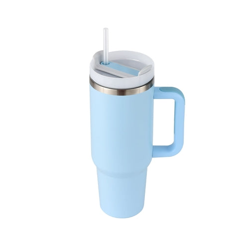 40 Oz Tumbler With Handle Straw Insulated, Stainless Steel Spill Proof