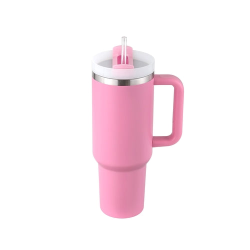 40 Oz Tumbler With Handle Straw Insulated, Stainless Steel Spill Proof